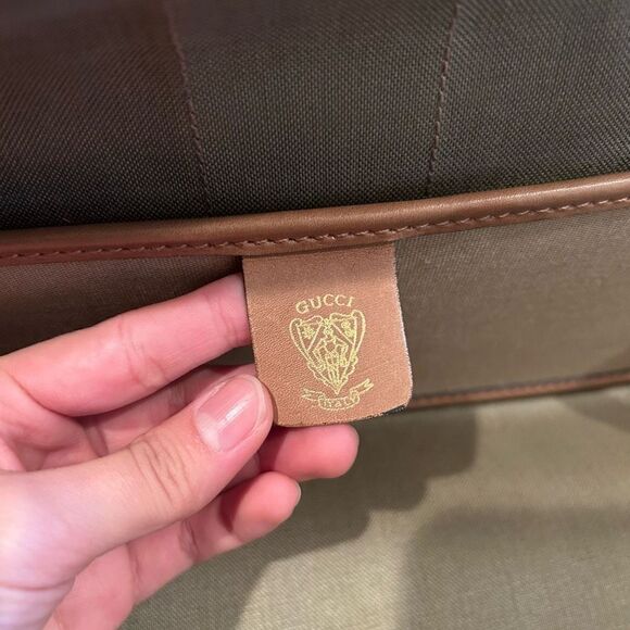 Gucci Vintage Micro GG Monogram Sherry Line Suitcase Luggage with free box - Picture 8 of 16